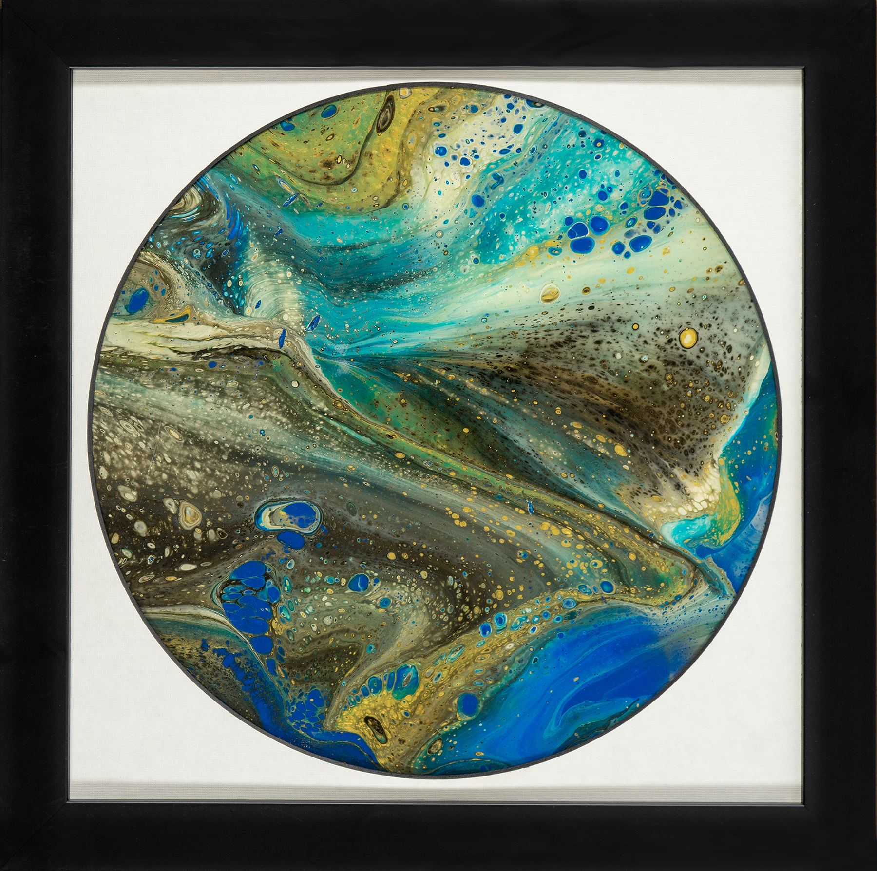 Framed vinyl record artwork titled Rock of Creation