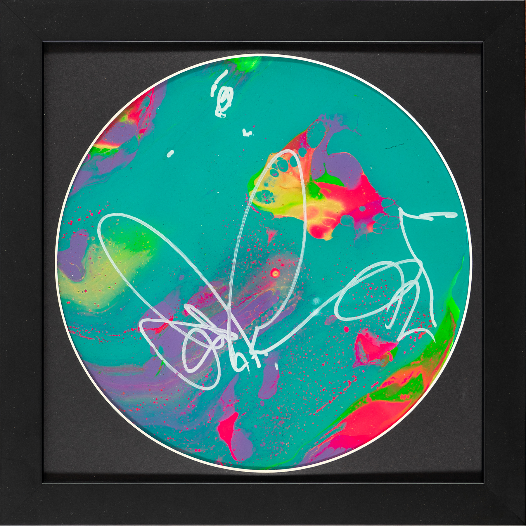 Alien Slushie framed vinyl record wall art