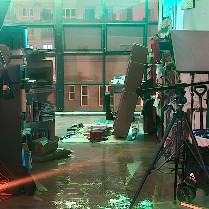 New studio space set up for making art in the Gaslamp