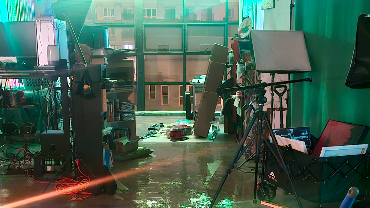 New studio space set up for making art in the Gaslamp